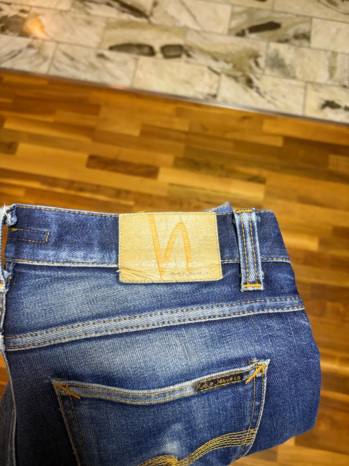 Blå Lean Dean från Nudie Jeans, Dry Japan Selvage - 2