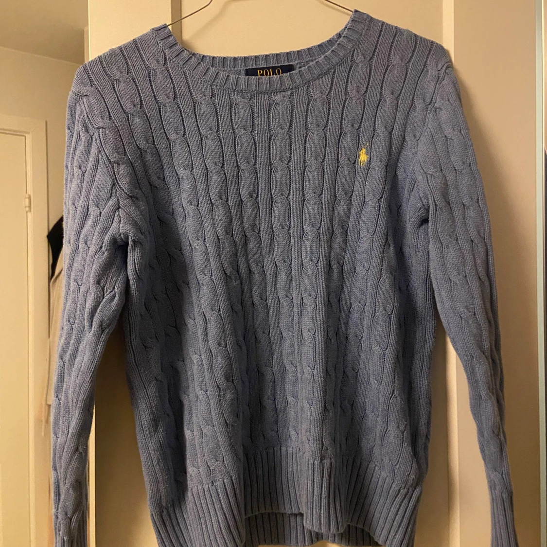 Ljusblå stickad tröja från Polo Ralph Lauren - 4