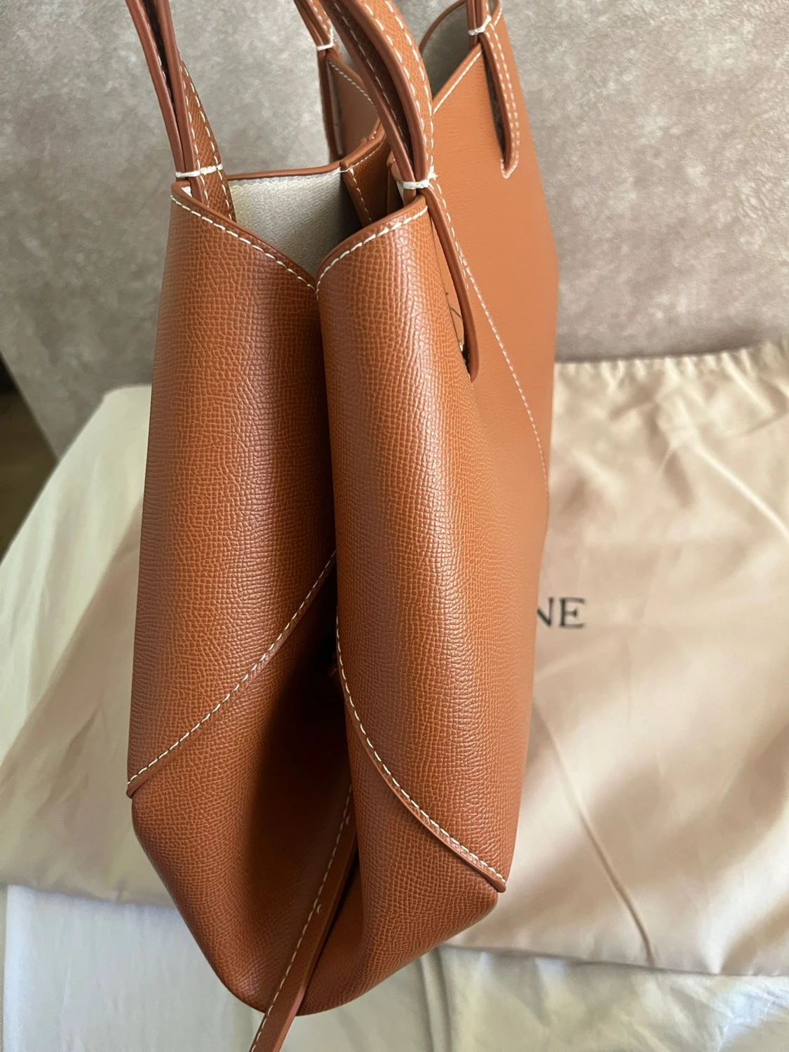 Polène brun handväska i skinn - 2