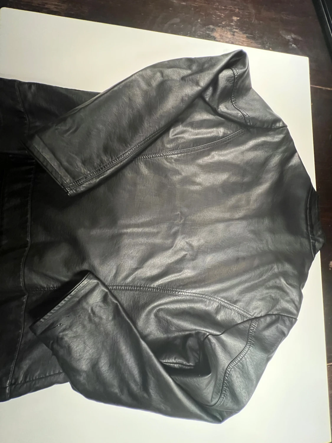 Svart skinnjacka från Only Carmakoma - 5