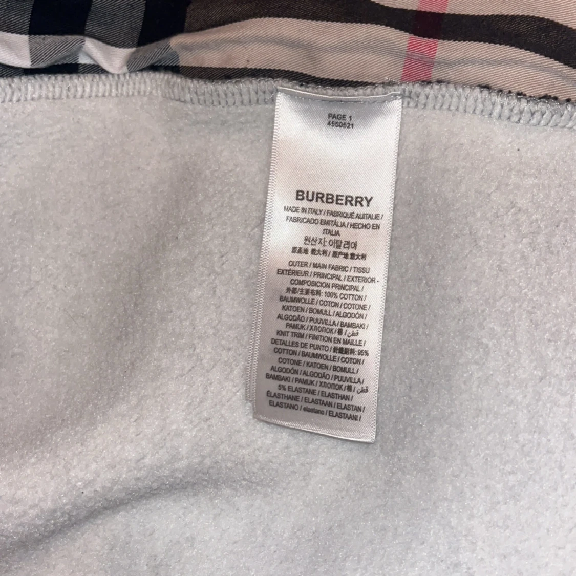 Grå Burberry hoodie med dragkedja - 3