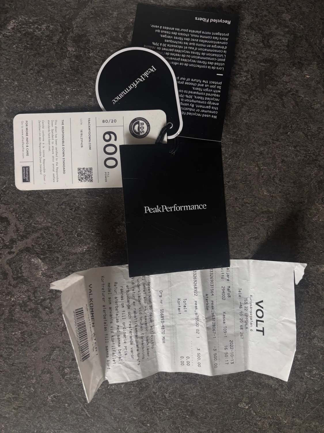 Mörkblå Peak Performance dunjacka - 6