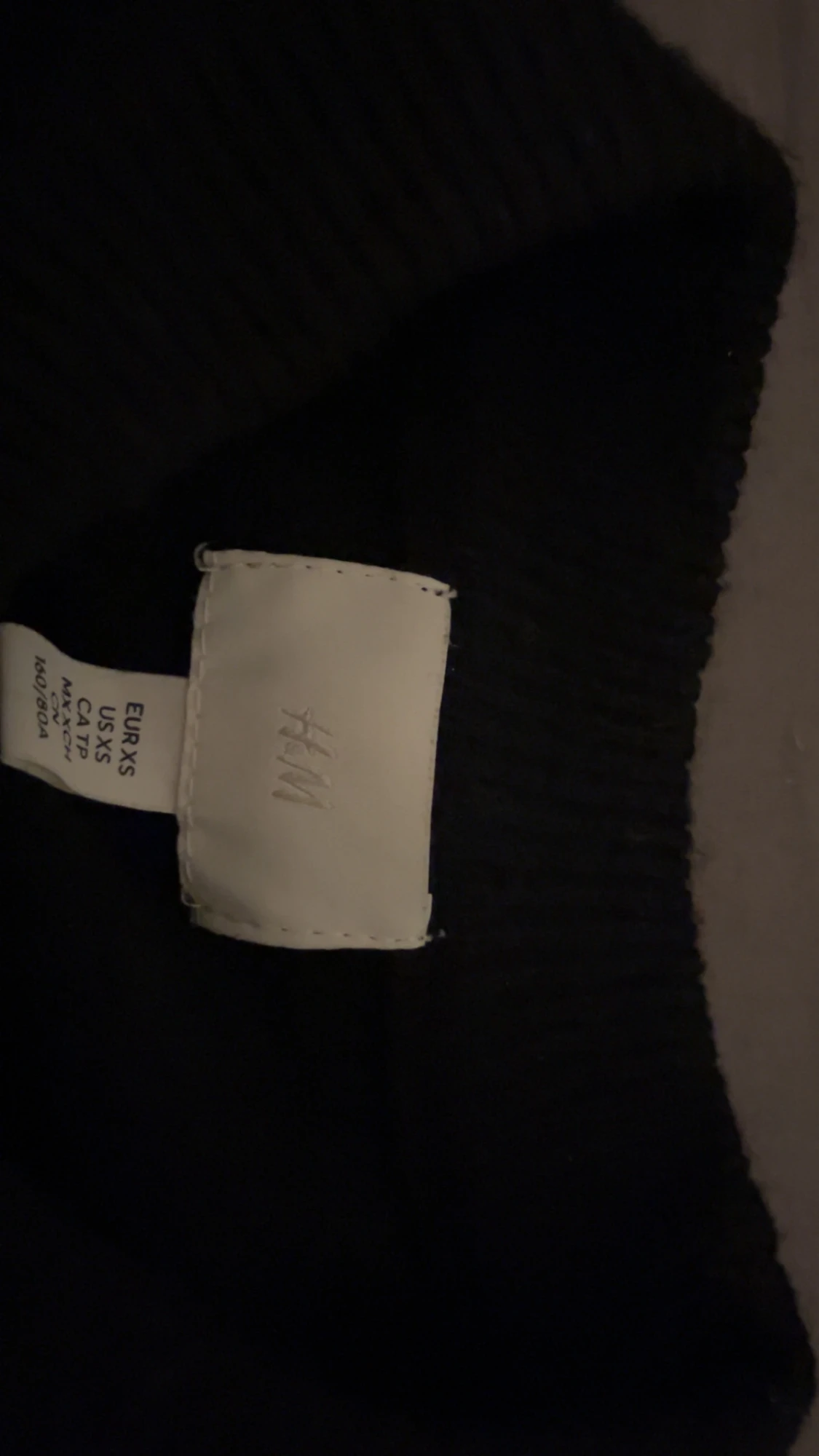 Svartvit randig stickad tröja H&M XS - 3