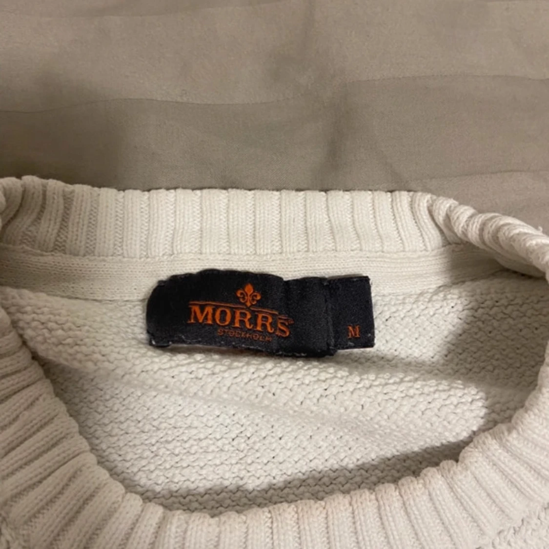 Vit stickad tröja från Morris - 2