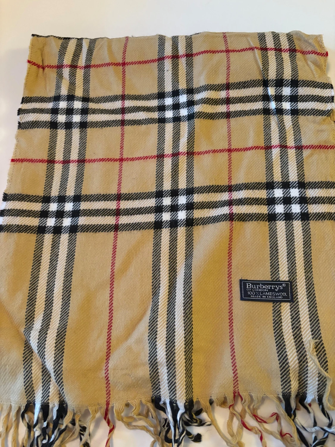 Rutig beige halsduk från Burberrys - 1