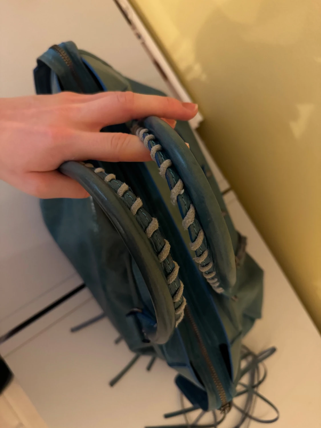 Blå Balenciaga City handväska i skinn - 6