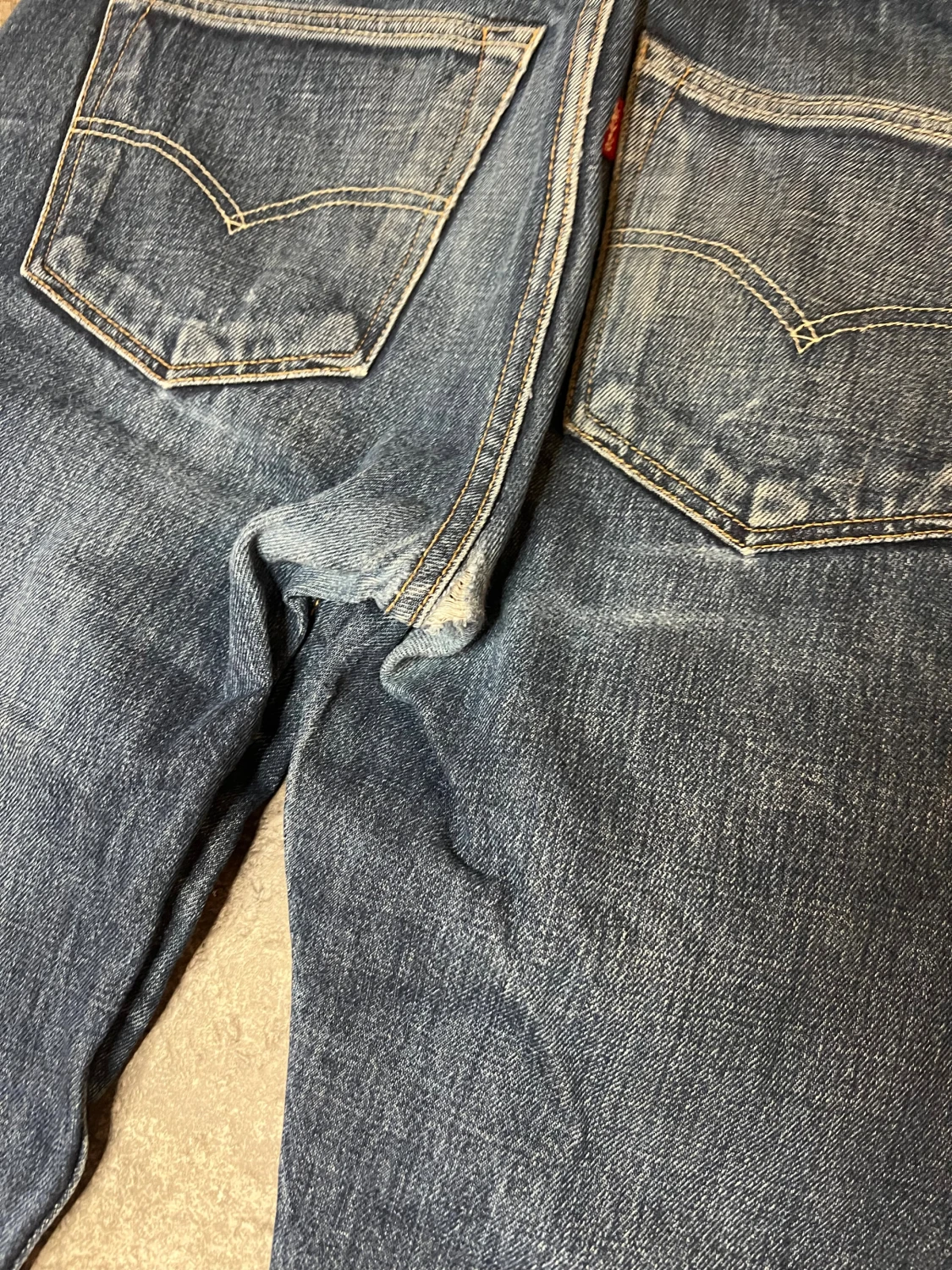 Vintage Selvedge Levis 501 White Oak - 6