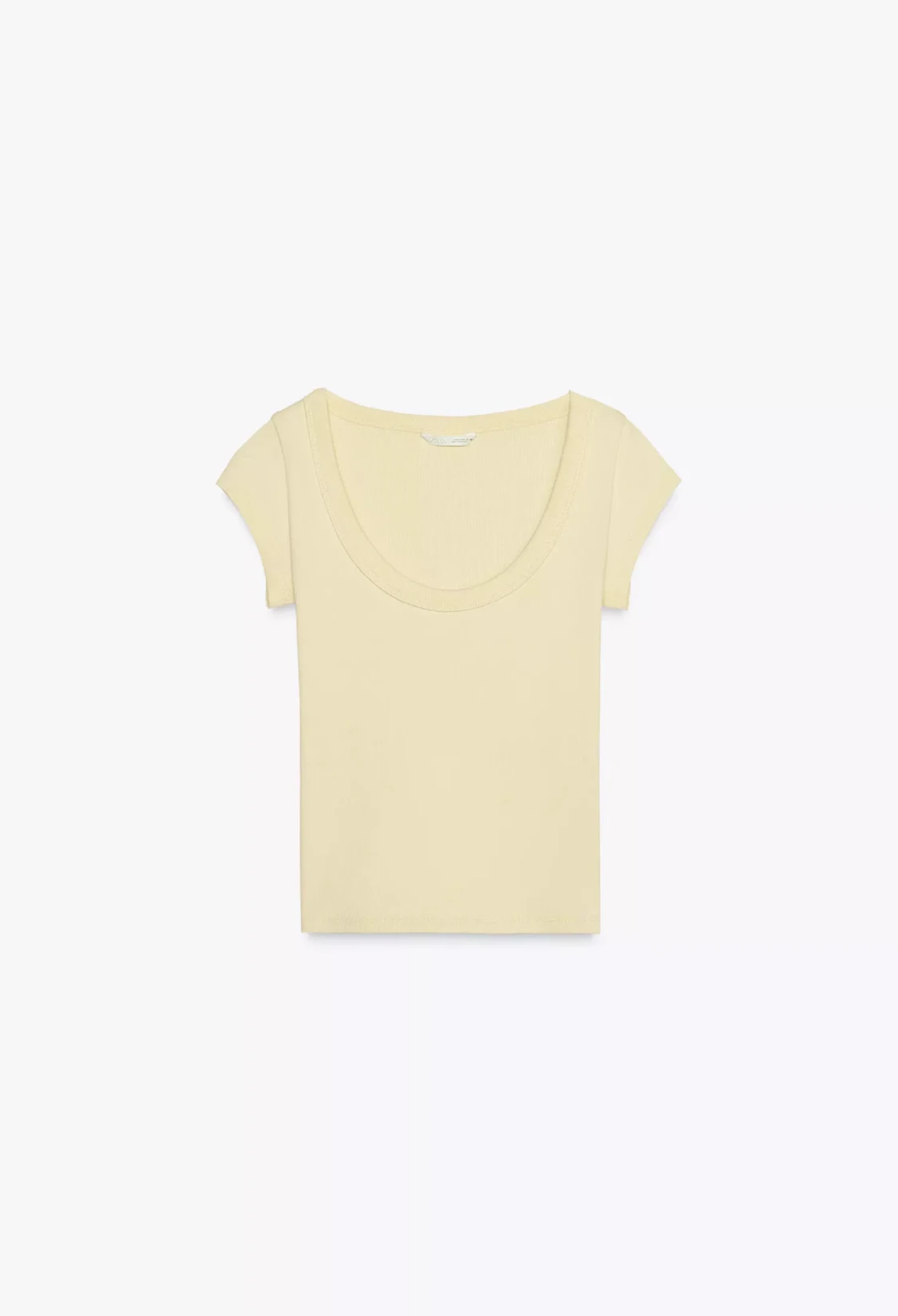 Ljusgul ribbad topp från Brandy Melville