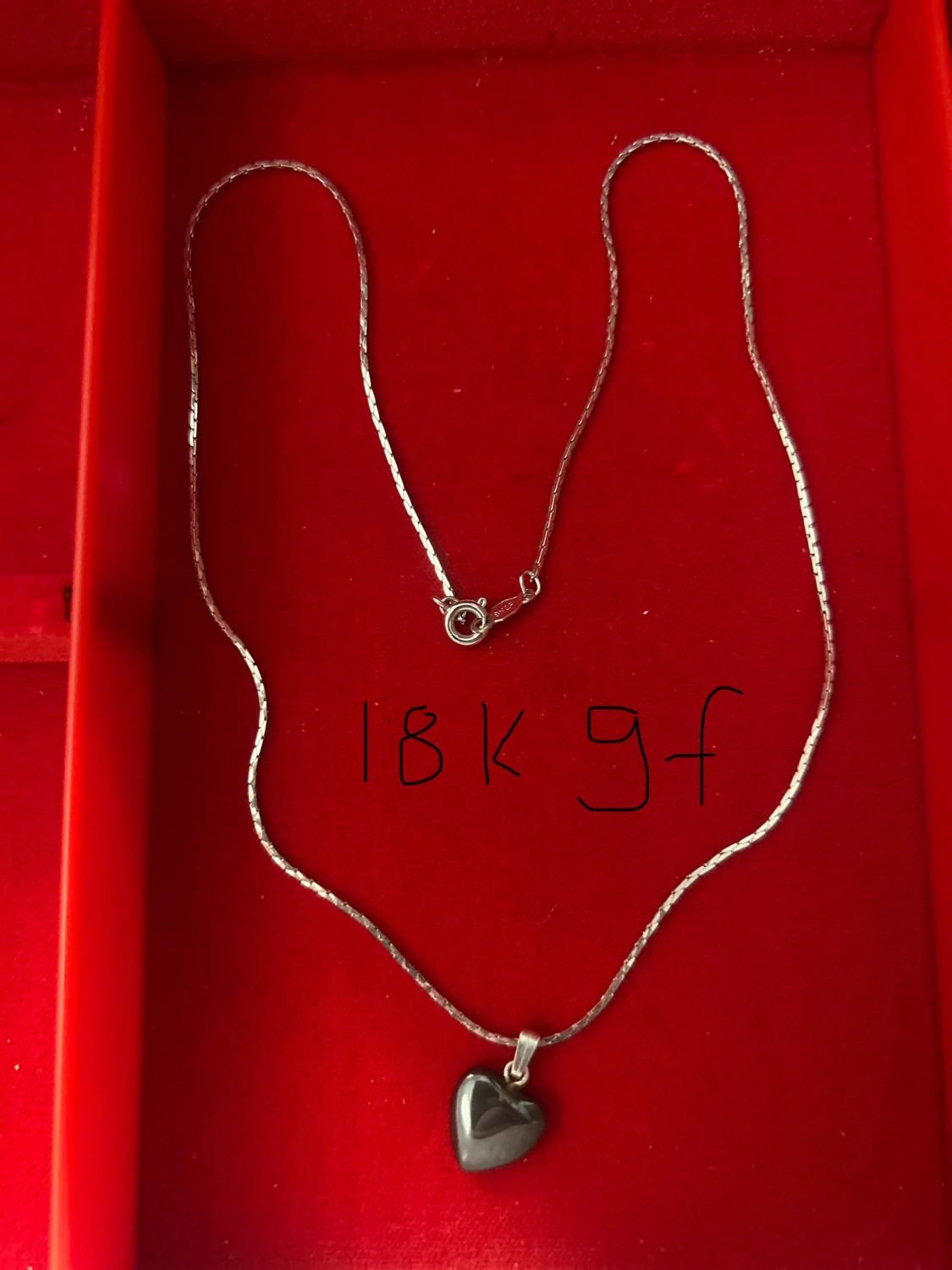 Halsband med hjärthänge, 18K guldfyllt - 1