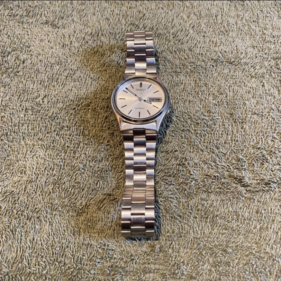 Seiko 5 automatisk klocka i silver