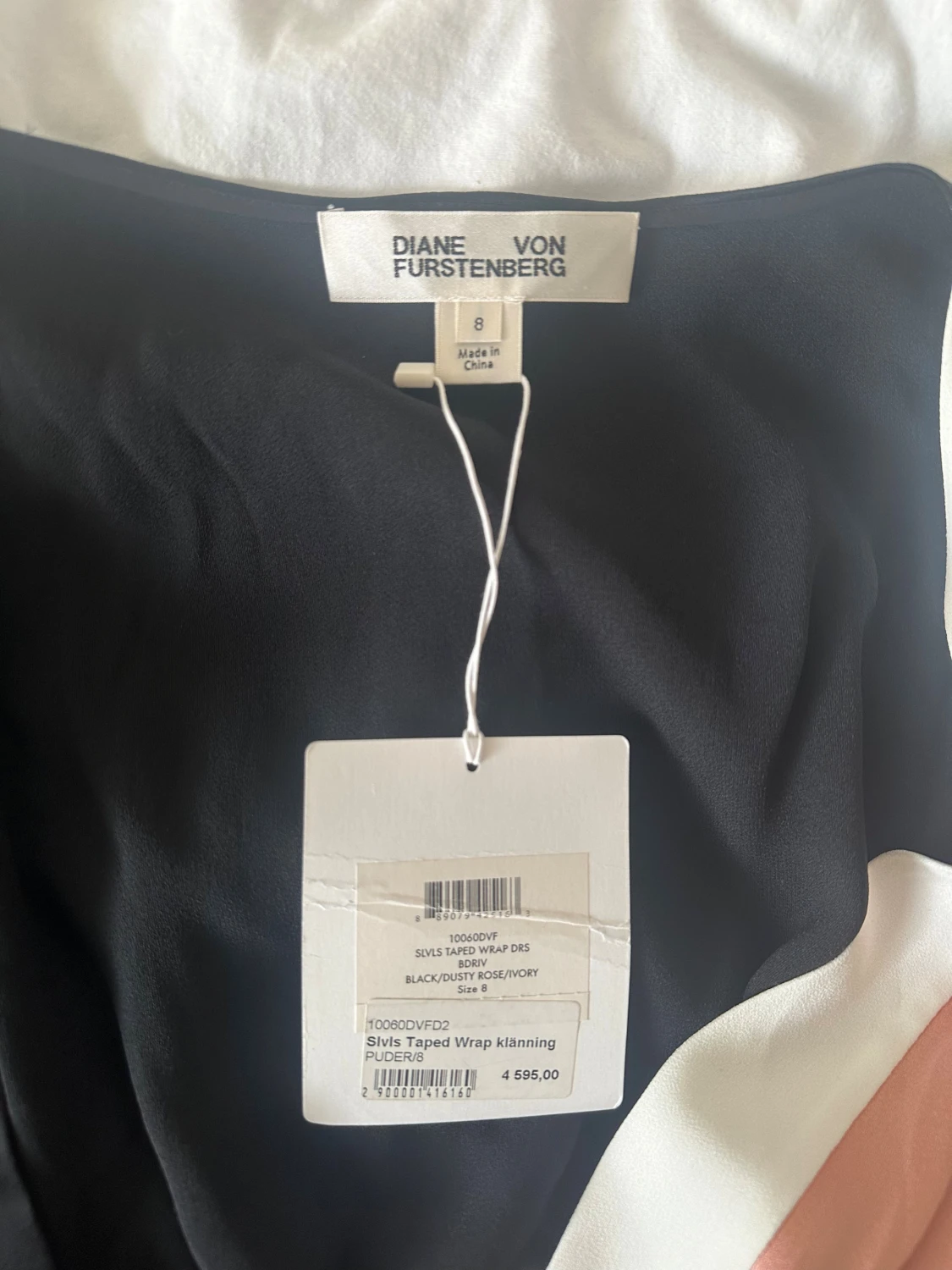 Svart omlottklänning från Diane von Furstenberg - 3