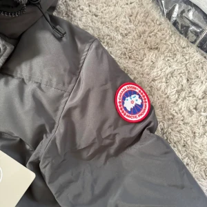 Grå dunjacka från Canada Goose - Säljer en grå dunjacka från Canada Goose med huva och klassisk logga på ärmen. Jackan har dragkedja, stora fickor och en clean, puffig look. Perfekt för kalla dagar och riktigt snygg till streetwear-stilen. Priset kan diskuteras vid snabba affärer 