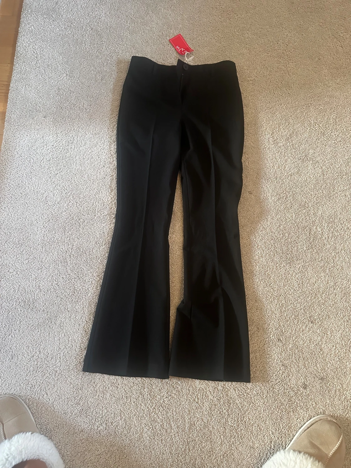 Svarta bootcut kostymbyxor S