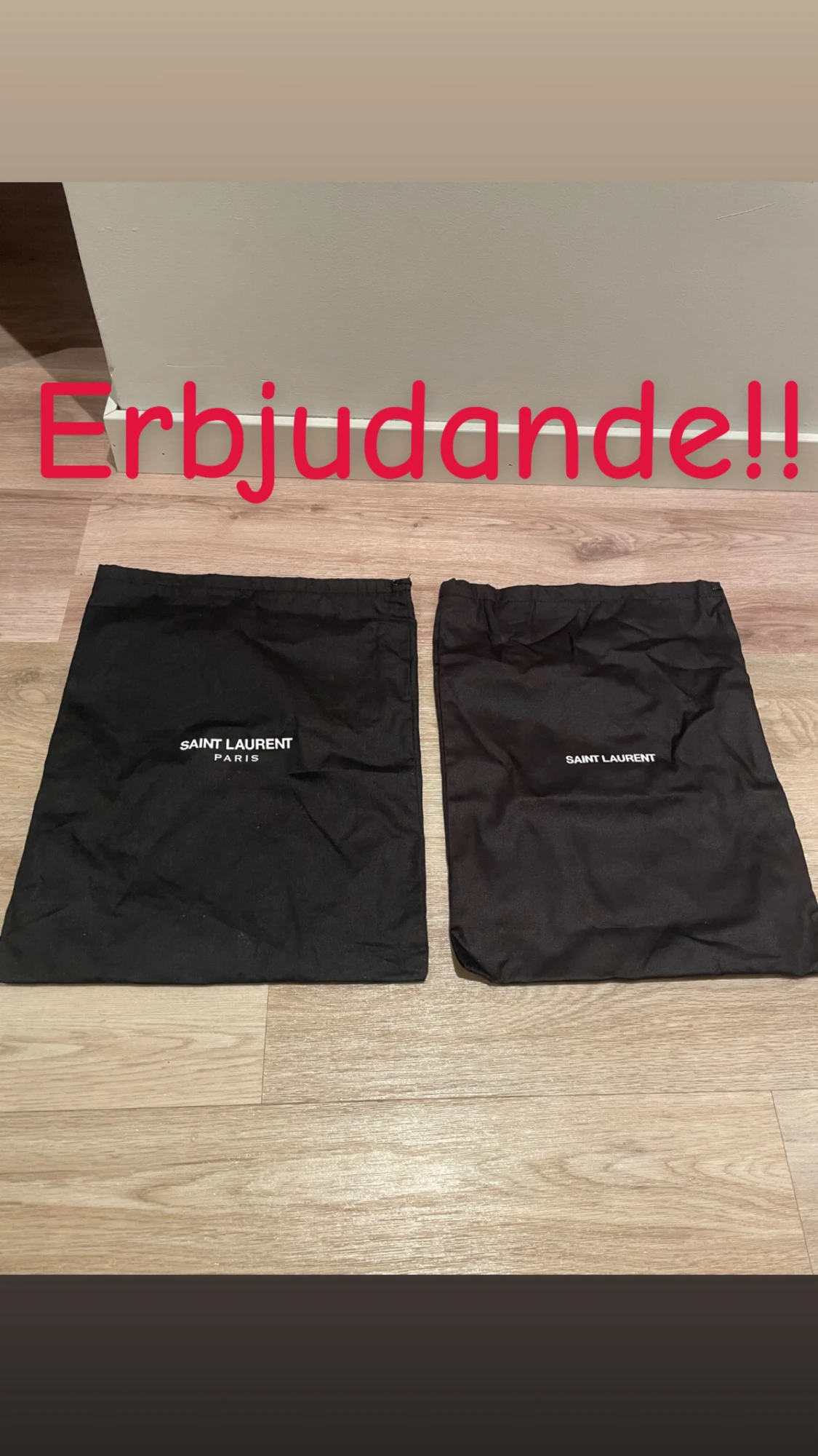 Svarta dustbags från Saint Laurent