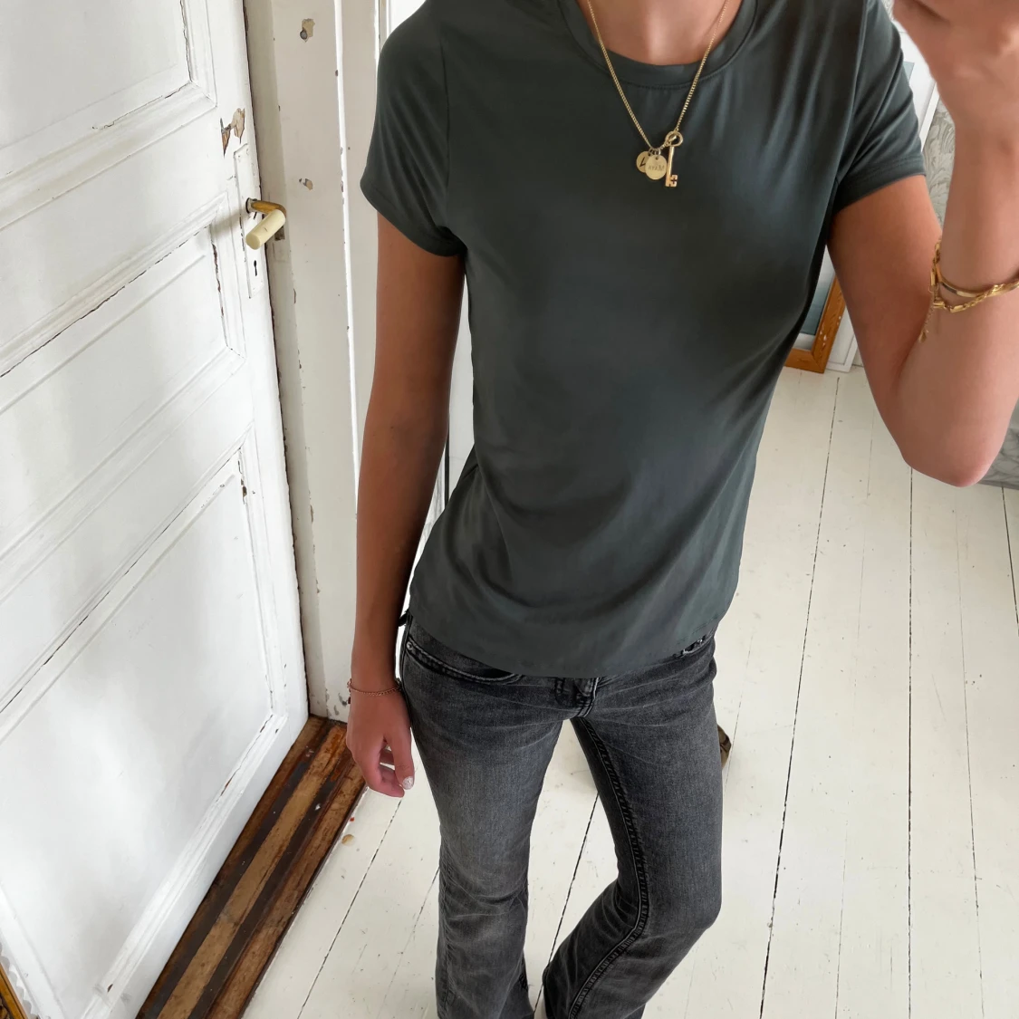 Mörkgrå t-shirt från Move, S - 1