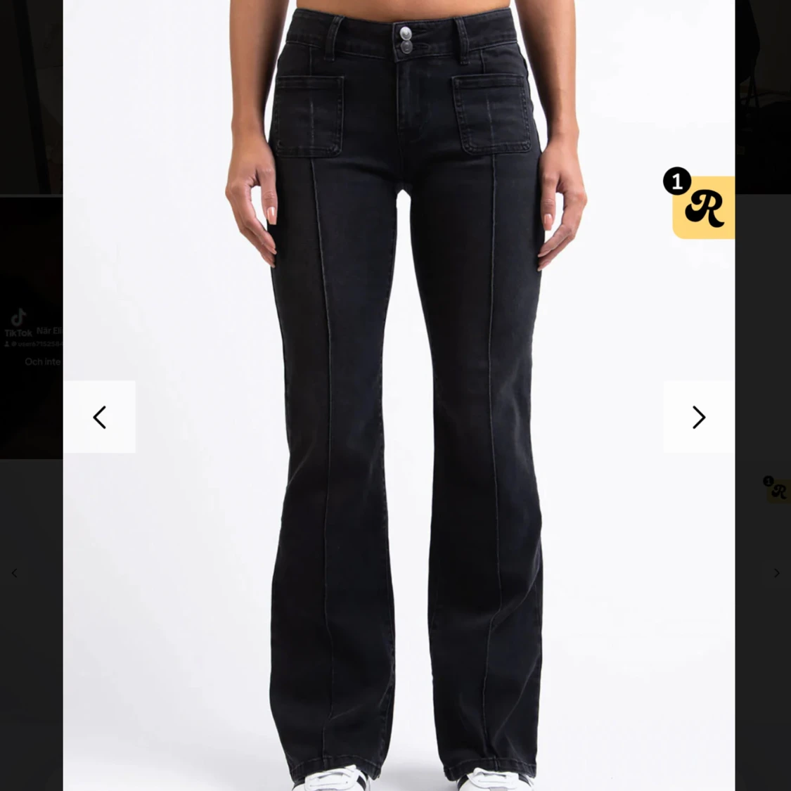 Claire 01Low Bootcut Jeans - Black