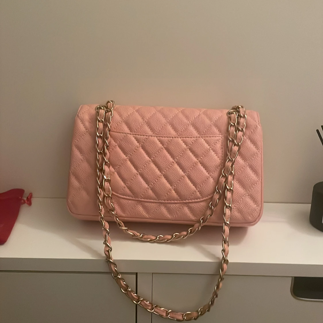 Rosa quiltad väska  - 1