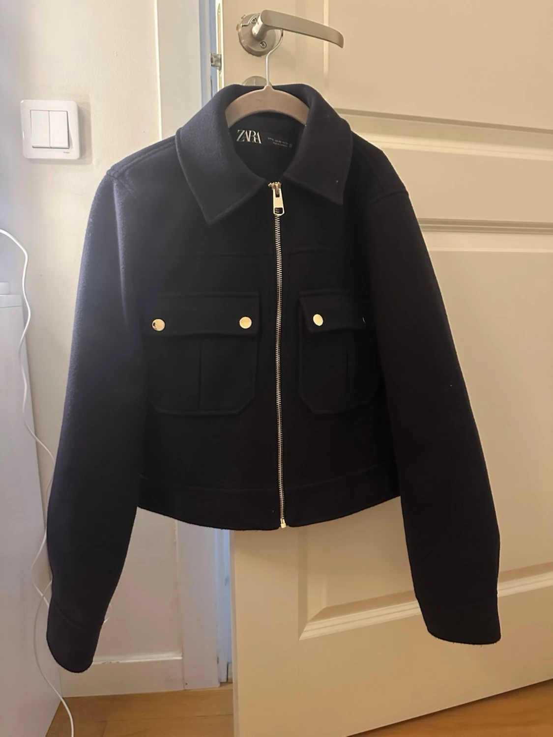 Mörkblå overshirt från Zara