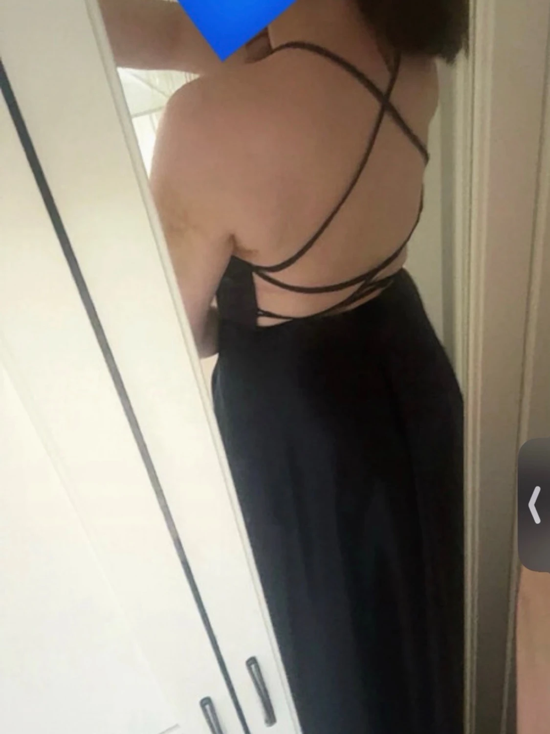 Blå balklänning med slits - 2