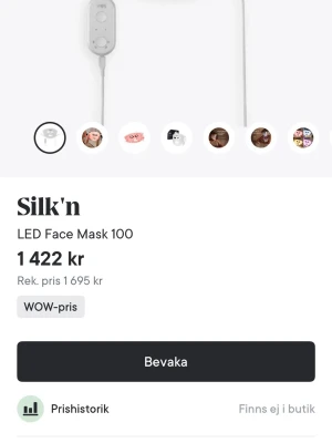 Silk'n LED Face Mask 100 - LED Face Mask 100 från Silk'n är en ansiktsmask med LED-ljus som används för hudvård. Masken är vit och har en sladdansluten kontrollenhet med flera inställningar. Perfekt för dig som vill boosta din hudvårdsrutin med modern teknik.