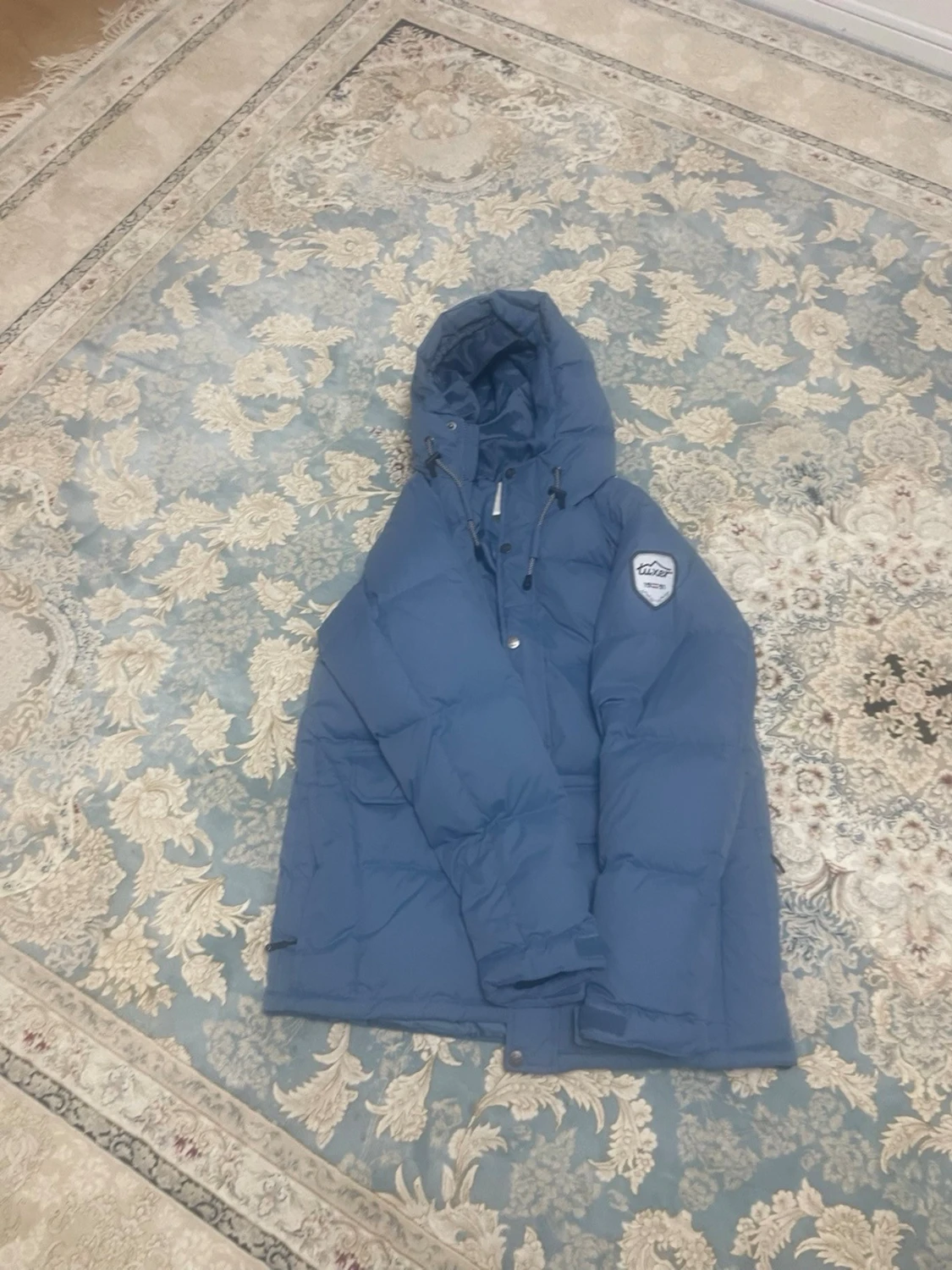 Blå dunjacka från Tuxer med huva - 3