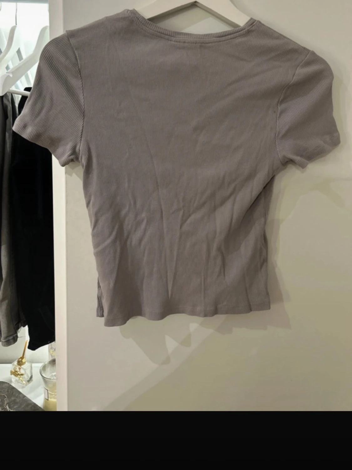 Grå ribbad croppad topp H&M Divided - 2