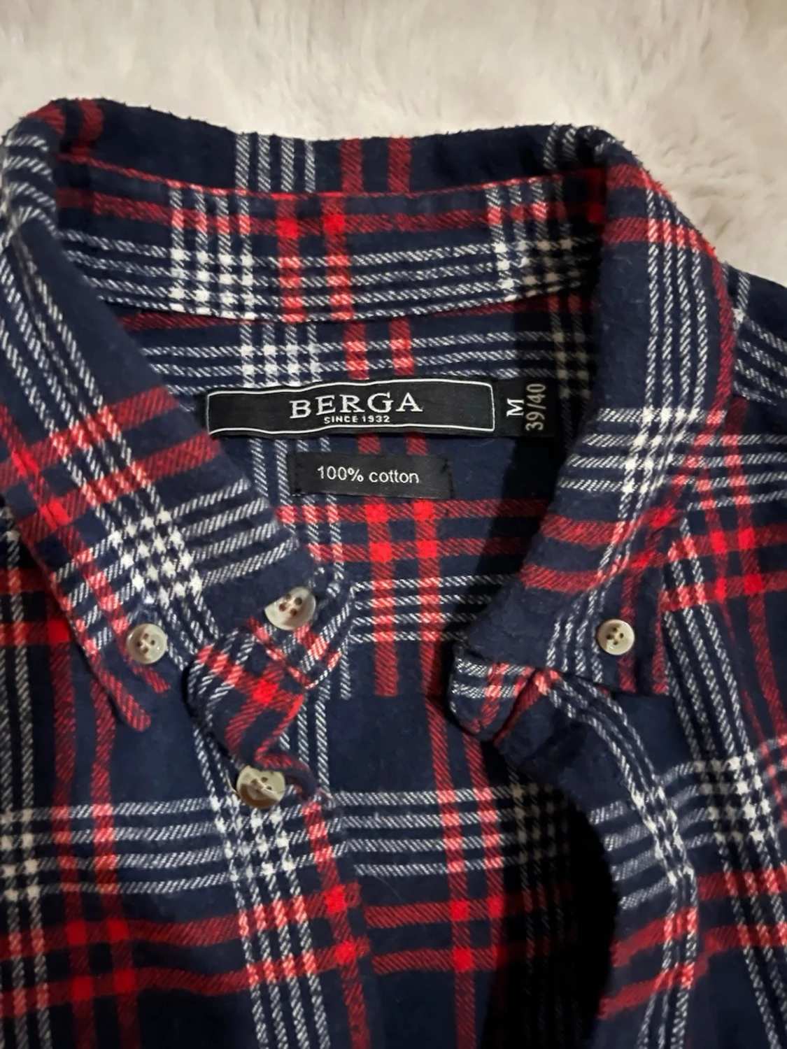 Rutig skjorta från Berga i bomull - 2