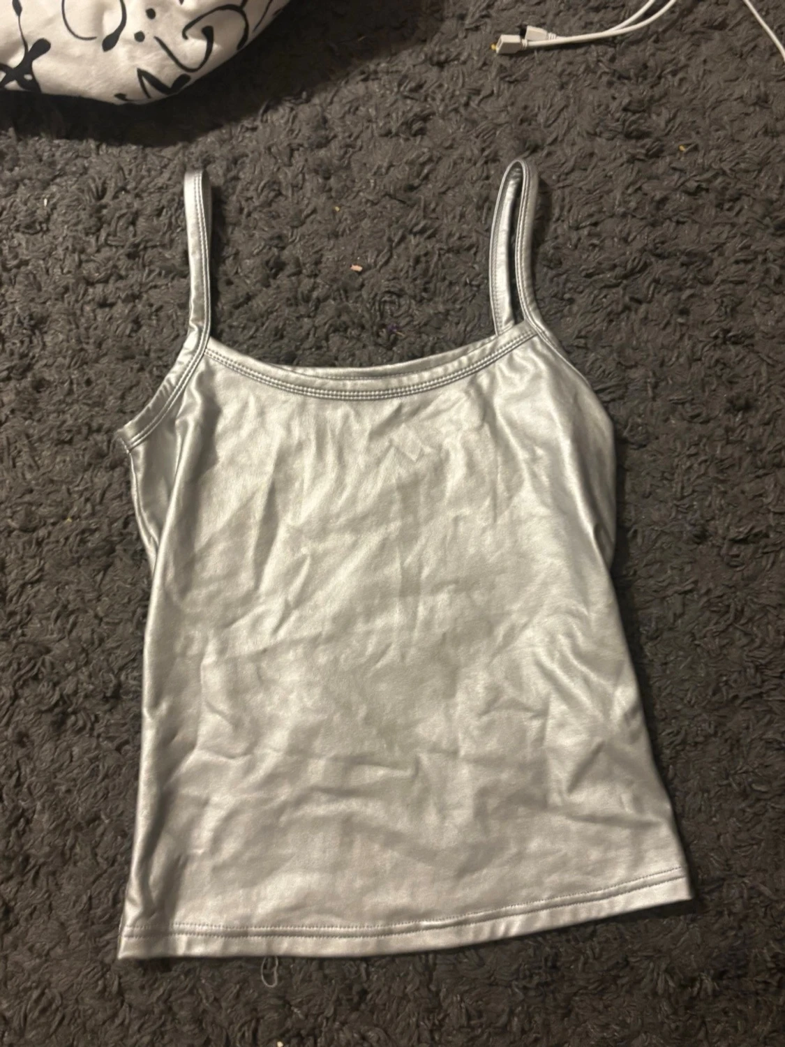 Silverfärgad linnetopp från SHEIN