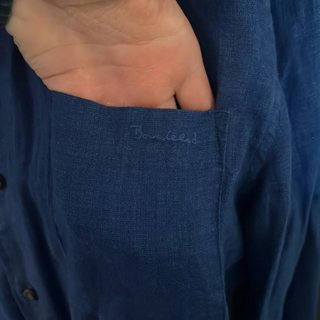 Blå linneskjorta från Bondelid - 2