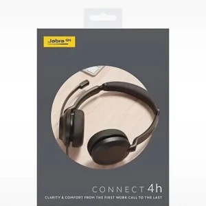 Jabra Connect 4h - Jabra Connect 4h är ett bekvämt och stilrent headset med kabelanslutning och mikrofon, perfekt för samtal och arbete. Over-ear design ger bra ljudkvalitet och komfort under långa användningsperioder. Produkten är i sluten förpackning. Butikspris: 1119kr