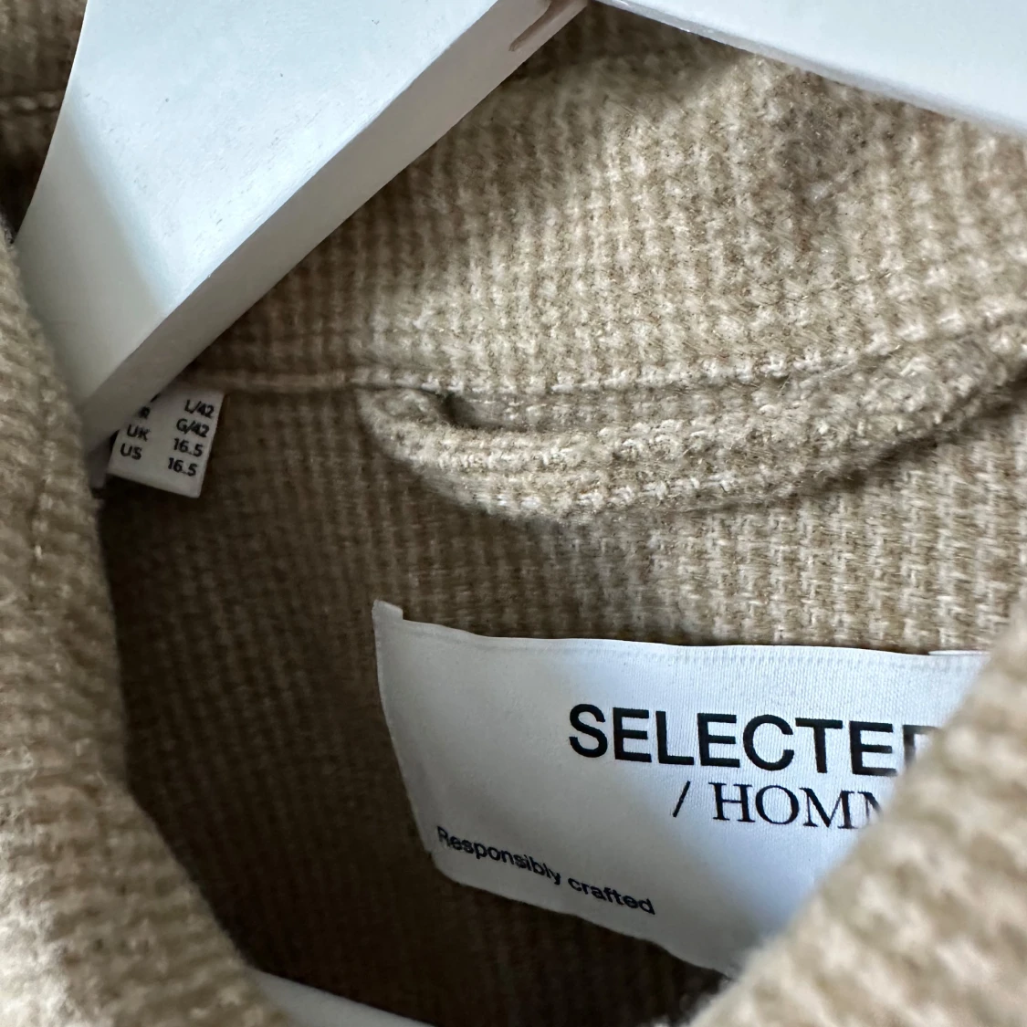 Beige overshirt från Selected Homme - 2