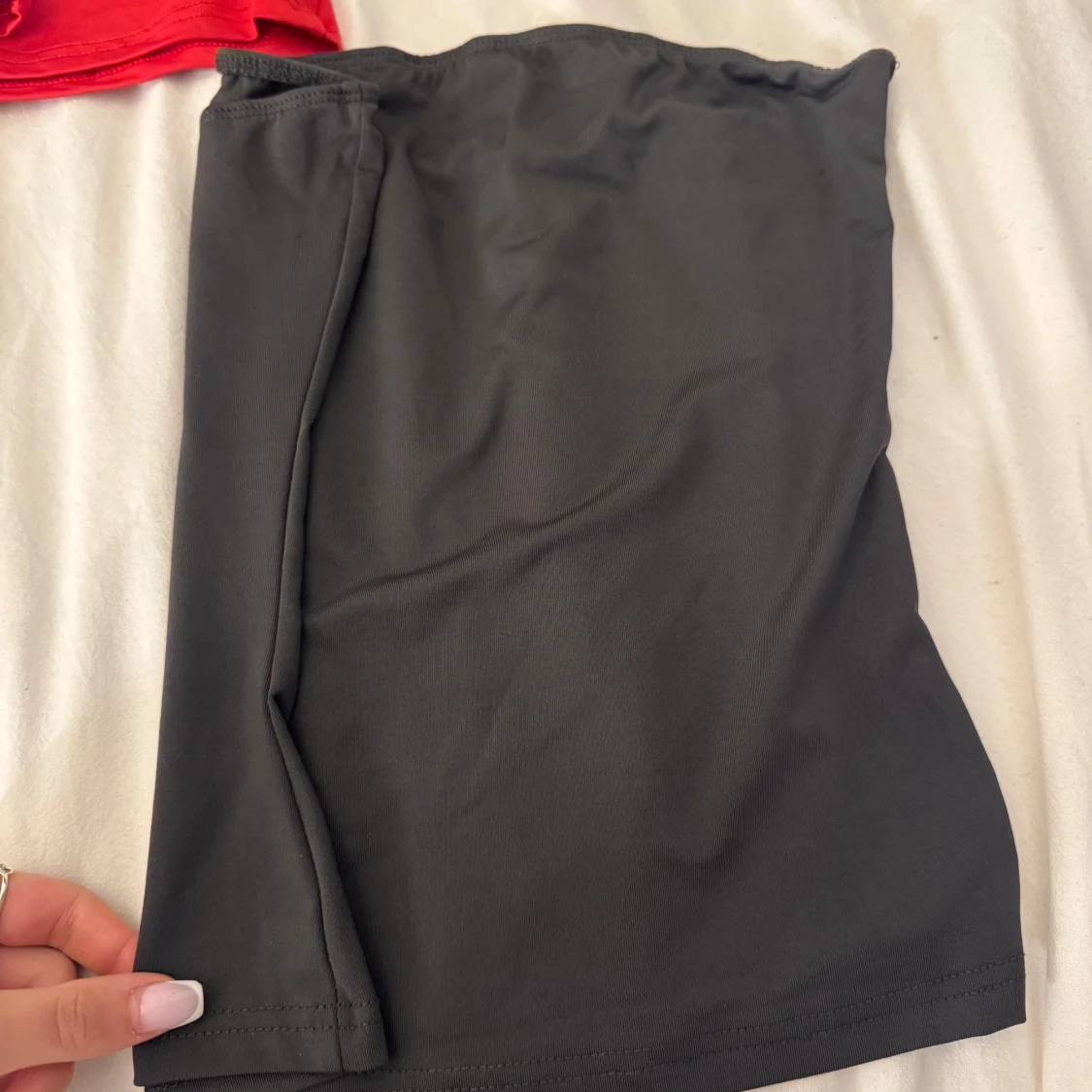 Grå och röd bandeau tubtopp - 1