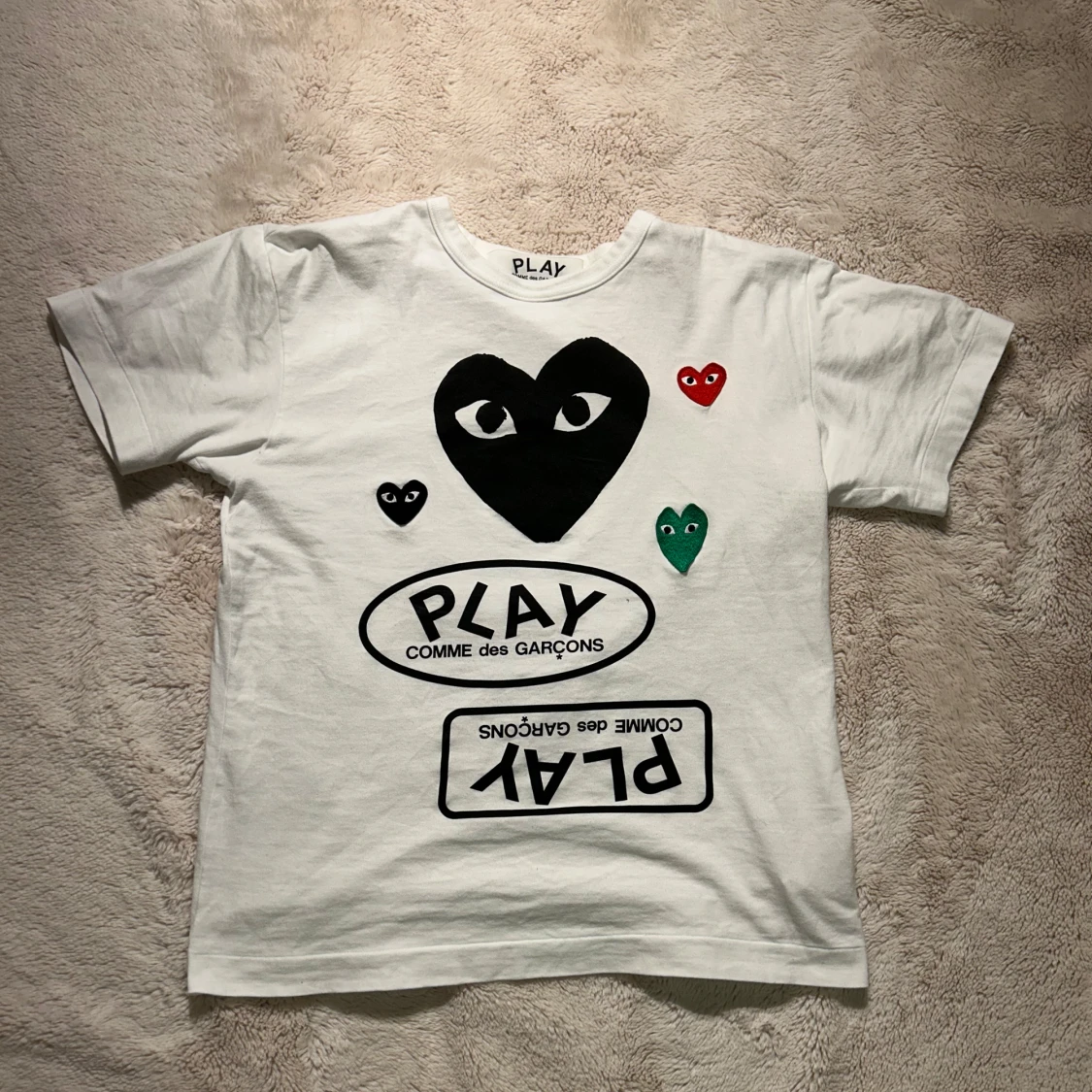 Vit Comme des Garçons Play t-shirt