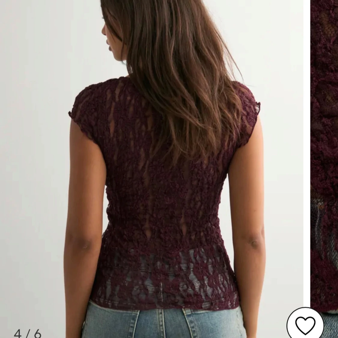 Vinröd lacetop från Nelly XS - 1