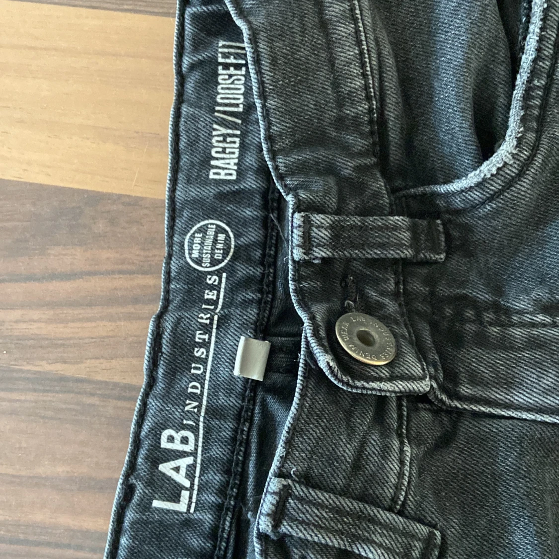 Svarta baggy jeans från LAB Industries 146cm - 1