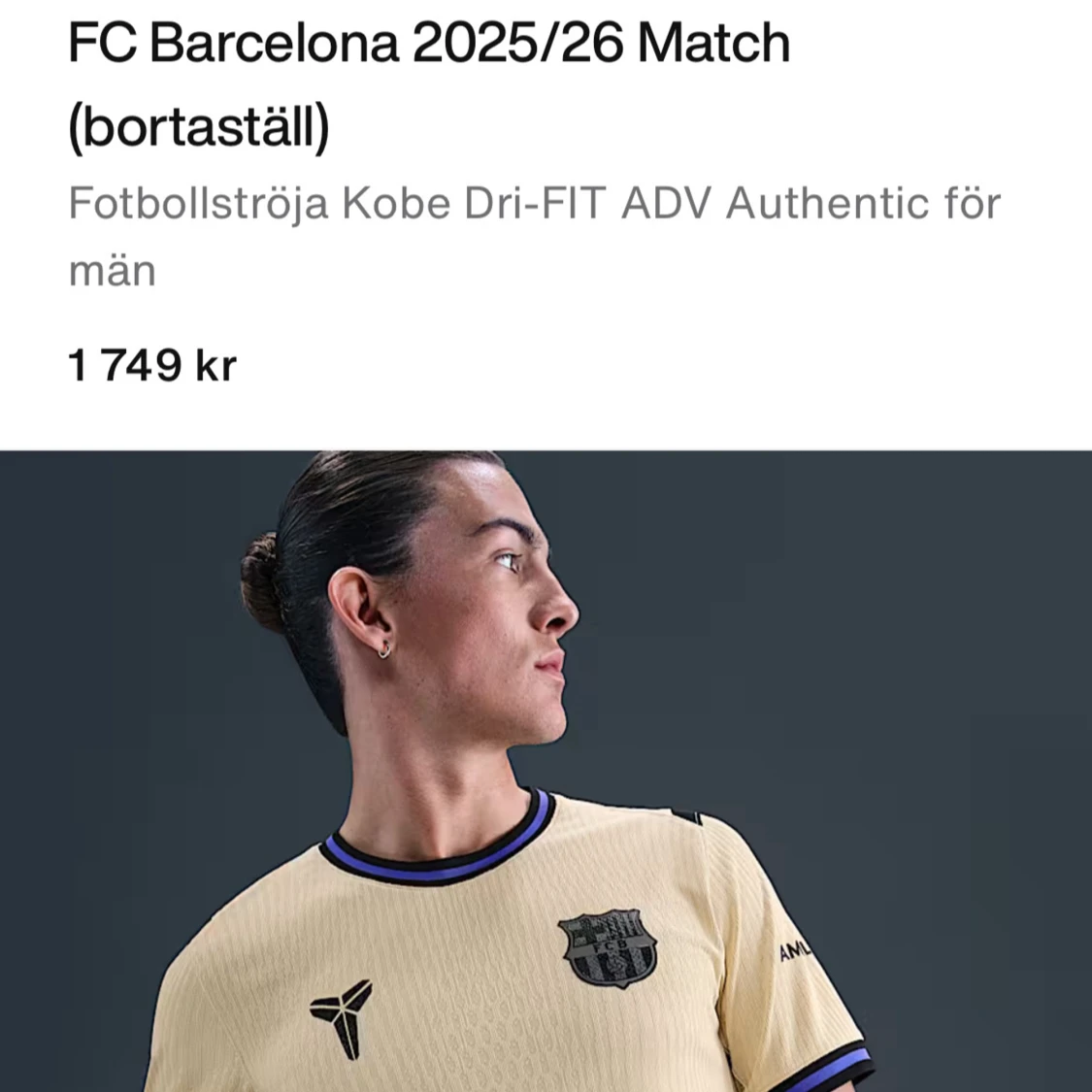 FC Barcelona x Kobe Nike fotbollströja - 1