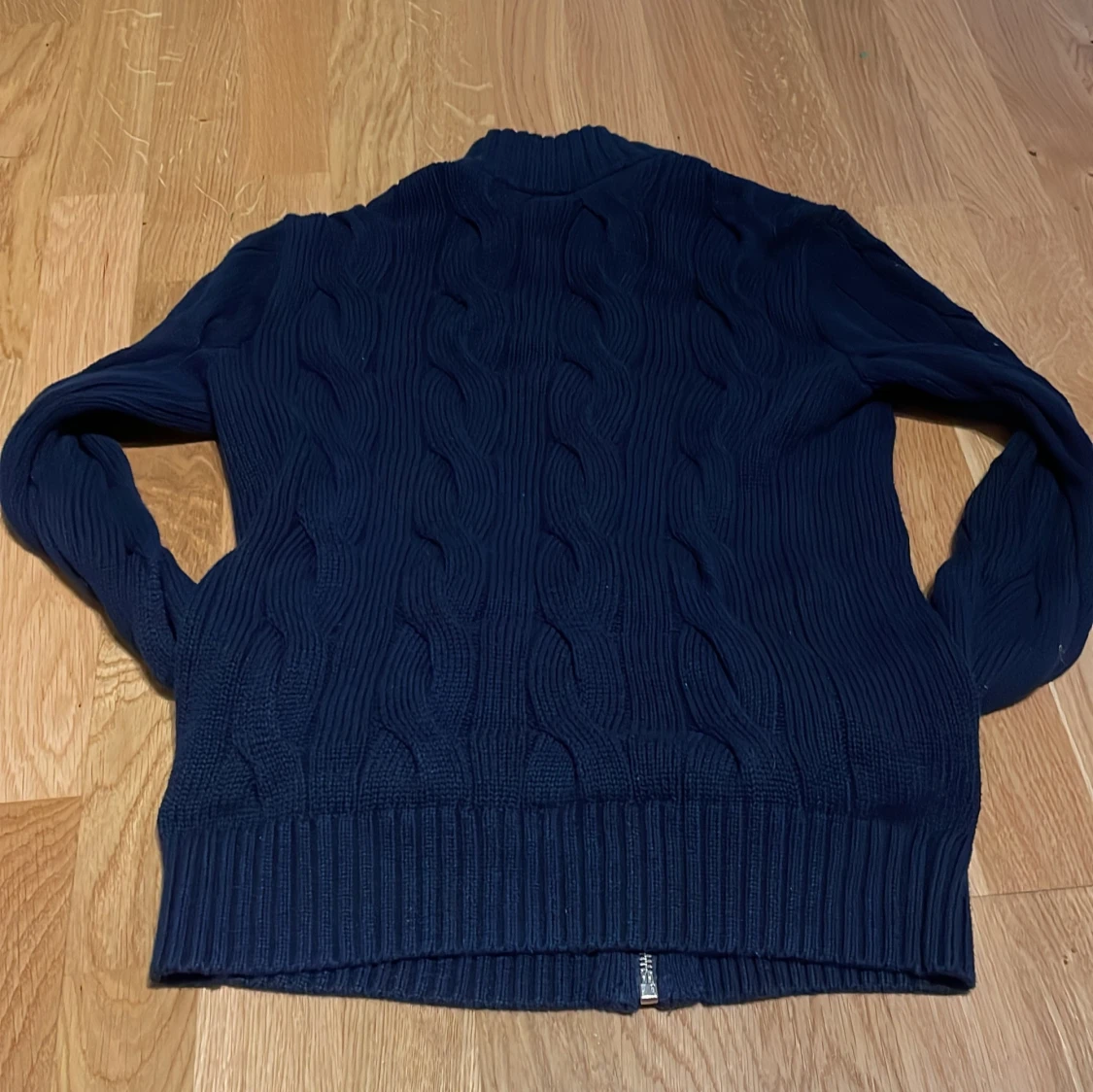 Mörkblå kabelstickad kofta Polo Ralph Lauren - 1