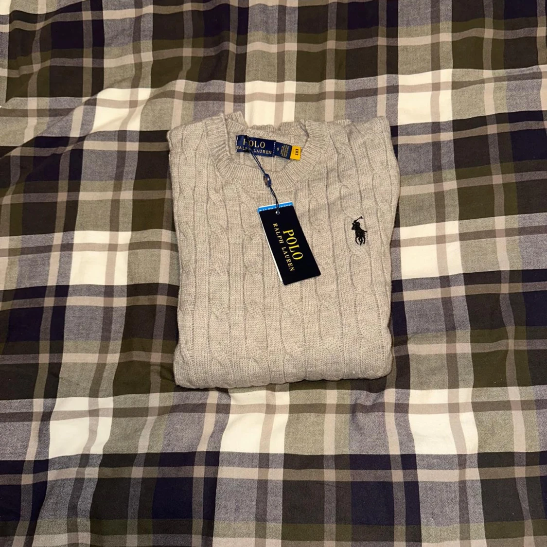 Grå kabelstickad tröja Polo Ralph Lauren - 3