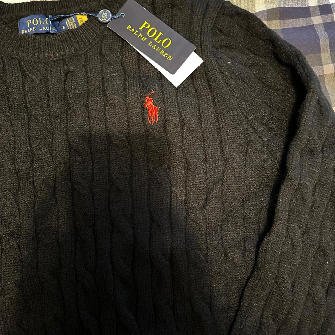 Svart kabelstickad tröja Polo Ralph Lauren - 1