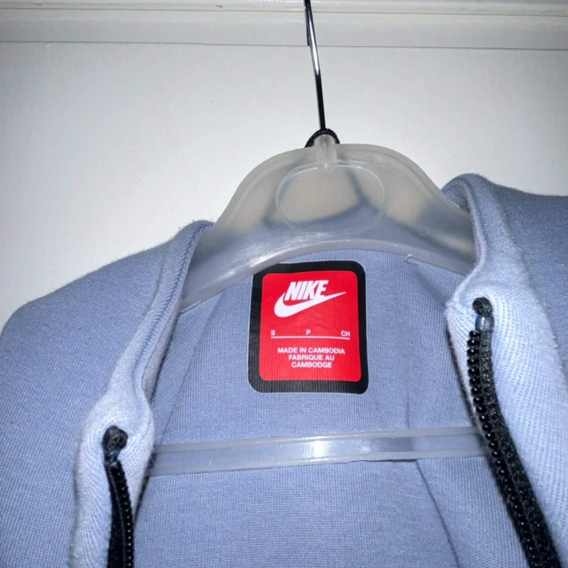 Nike hoodie i ljusblått och grått - 3