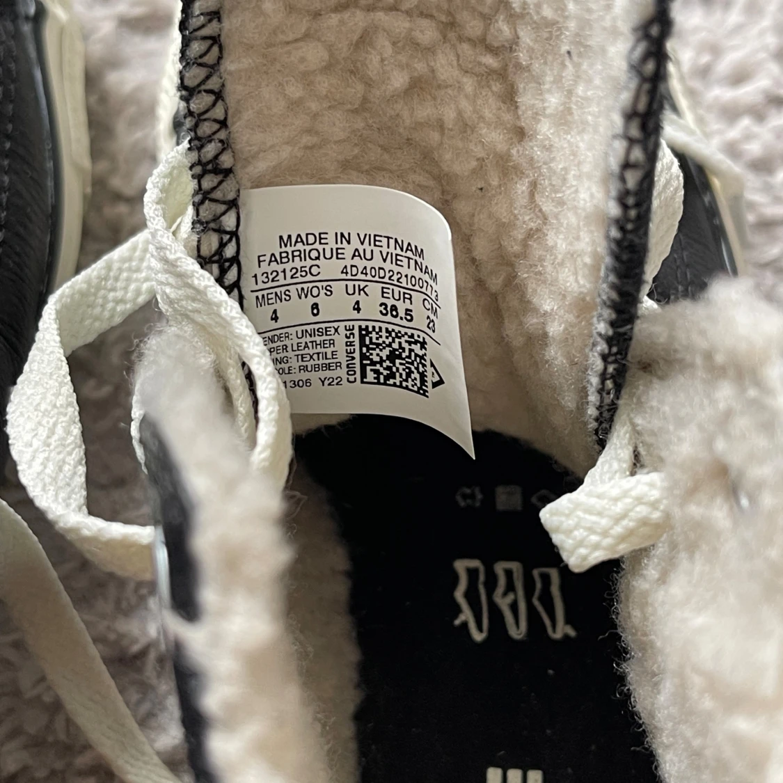 Svarta Converse All Star med foder - 4