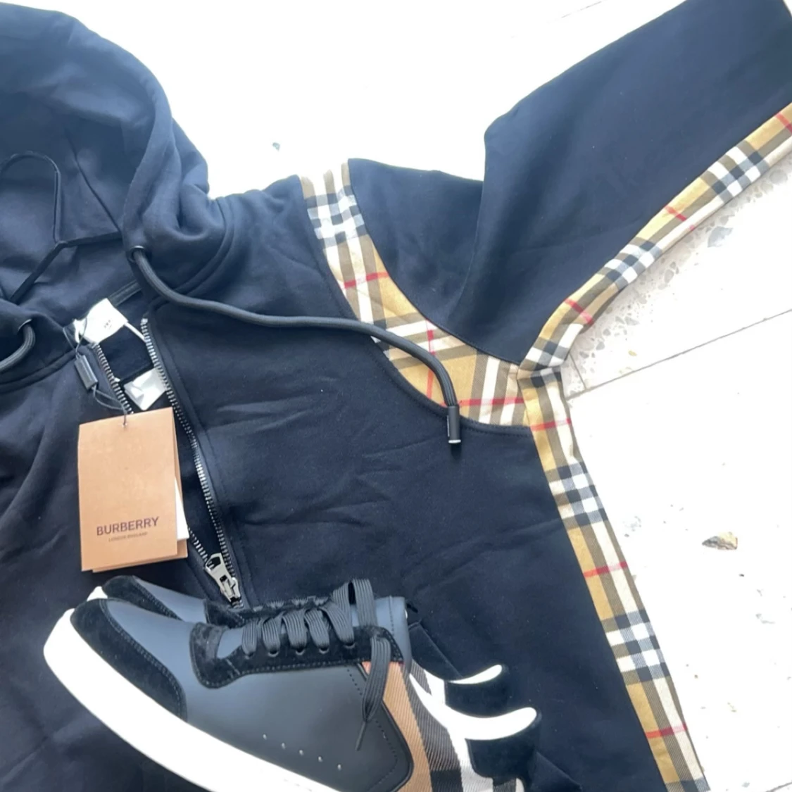 Burberry Zip Up Hoodie - 1