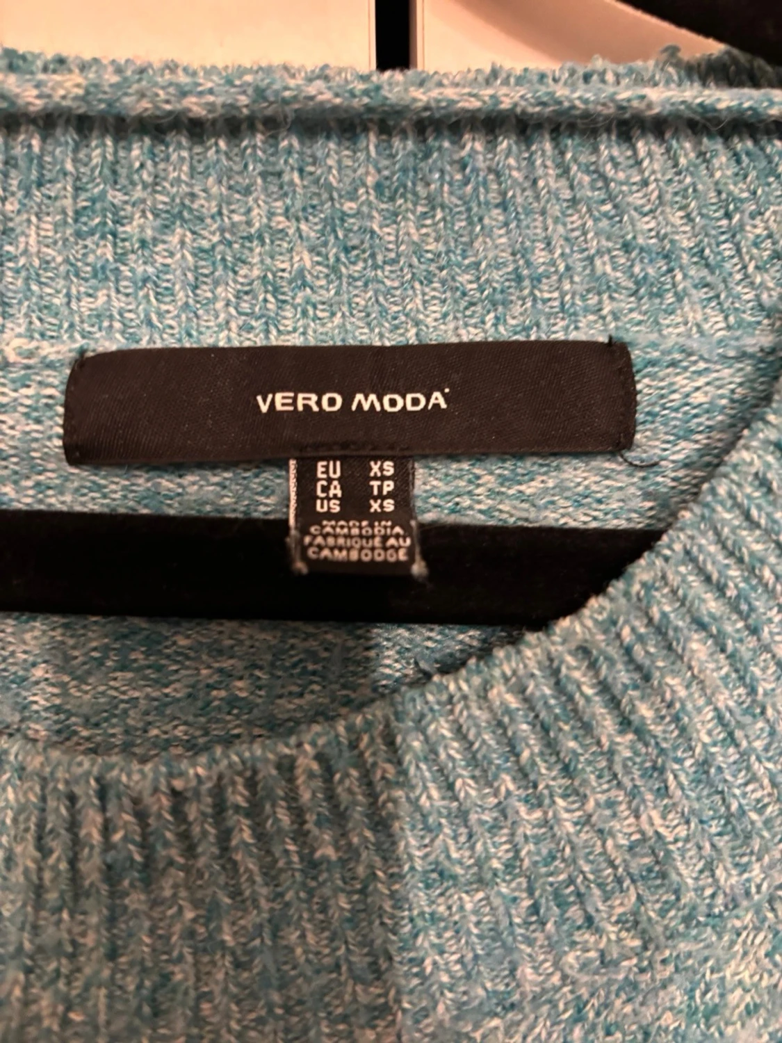 Blåmelerad stickad tröja Vero Moda - 1