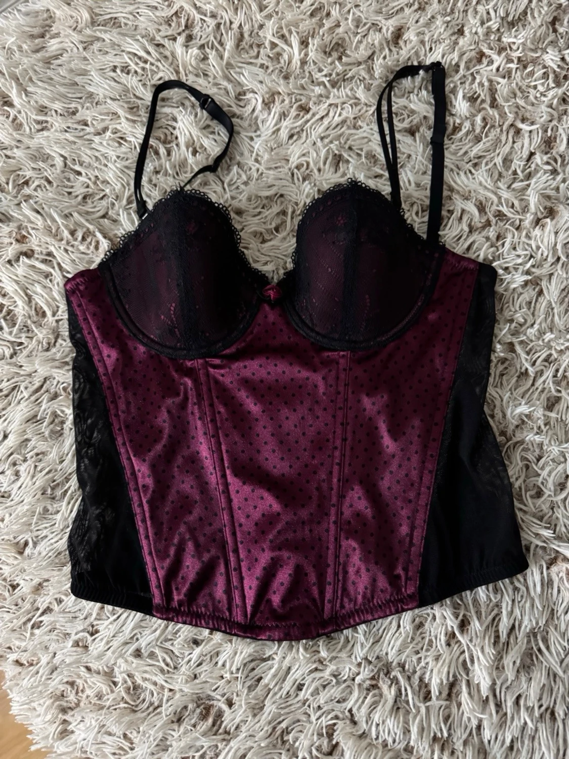 Vinröd corset topp - 2