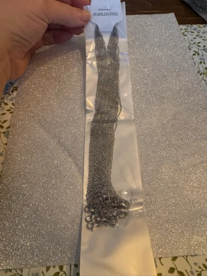 10st kedjor - 10st 50cm långa silvriga kedjor (rostfritt stål) 