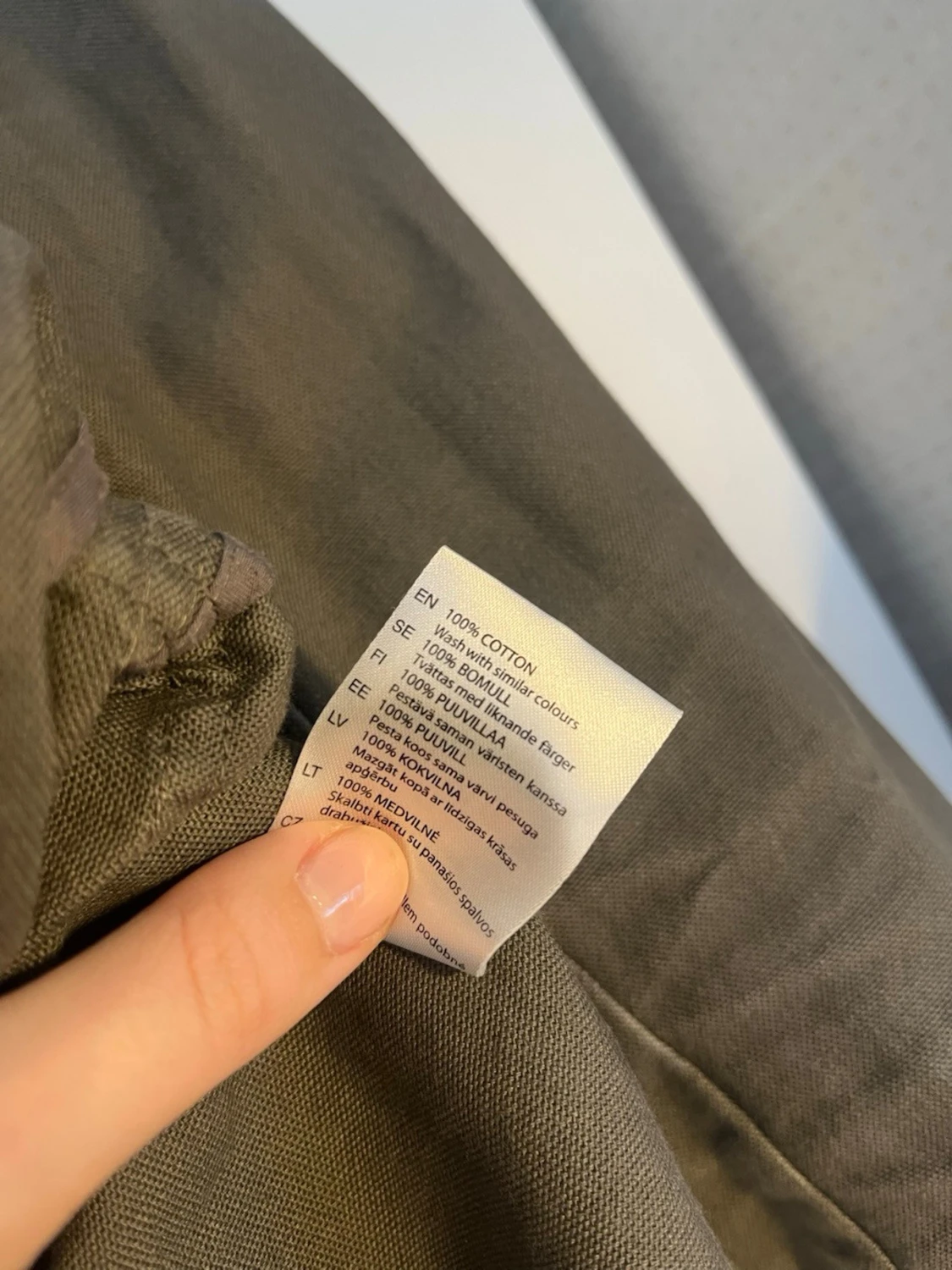 Olivgrön jeansjacka med fickor - 4