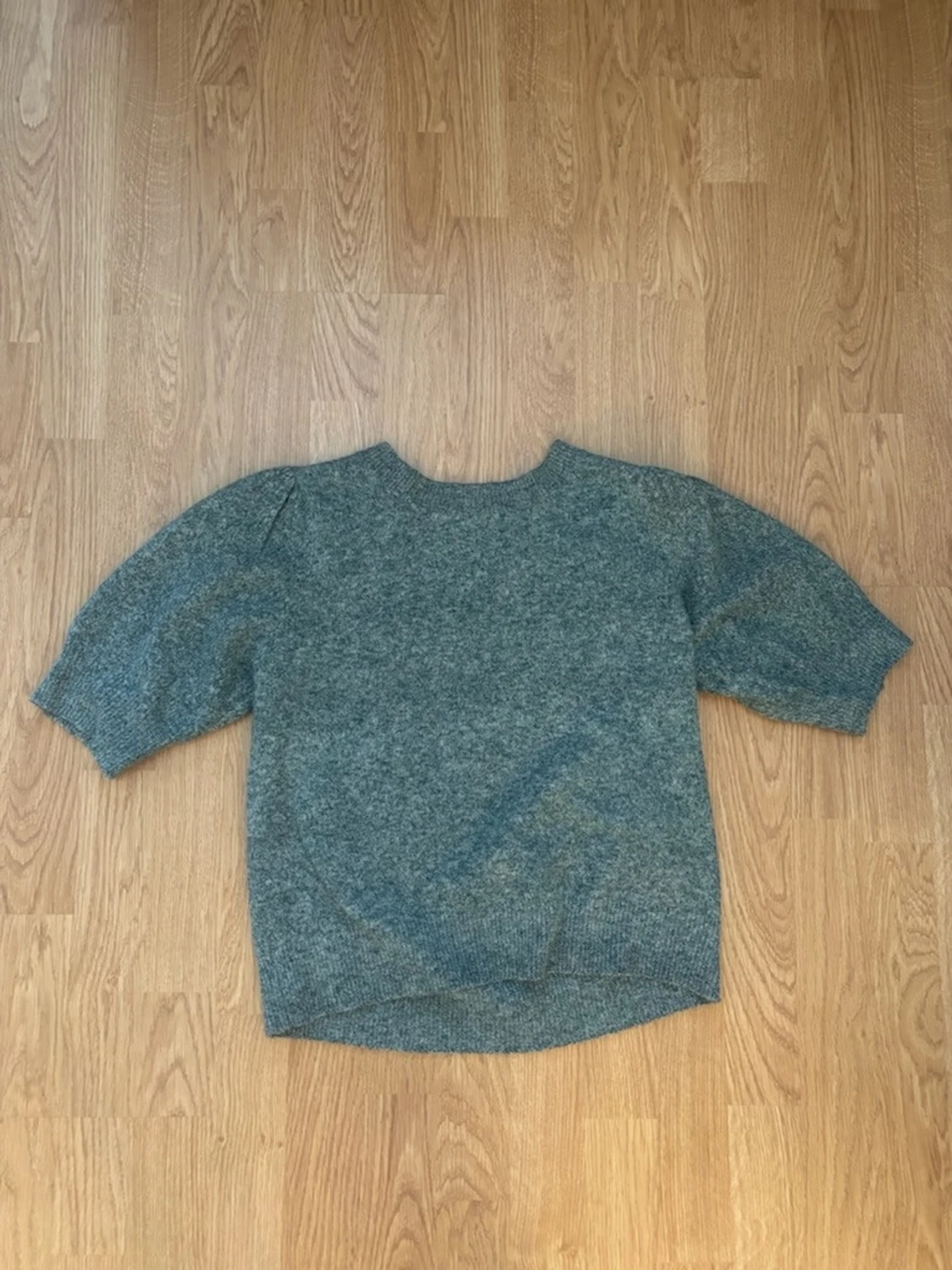 Grönmelerad stickad tröja - 1