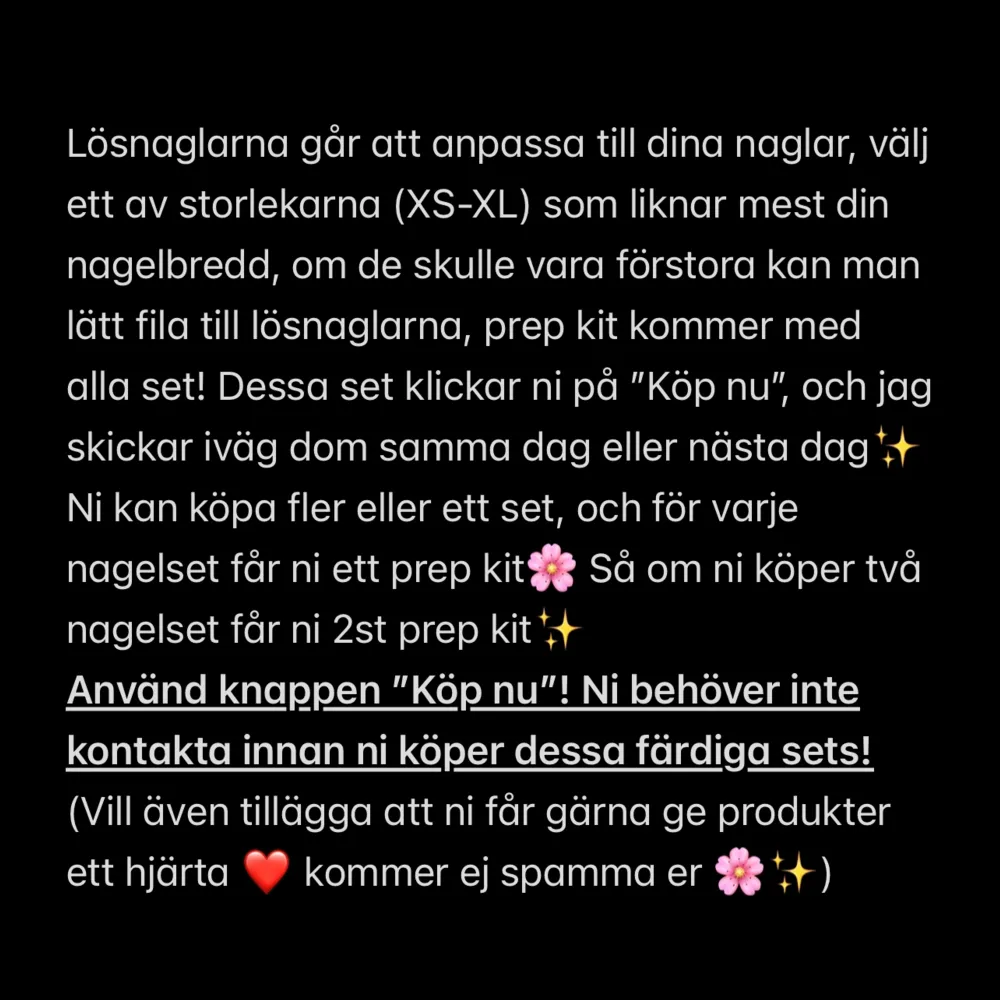 S: 15 mm, 11,5 mm, 12 mm, 11 mm, 9 mm , all dekoration är fast med professionellt lim, vid frågor kontakta mig annars ”köp nu” 💫✨💖 skickas inom 24h ✨💫 alla naglar är handgjorda av mig och tar tid/dyrt material.. Accessoarer.