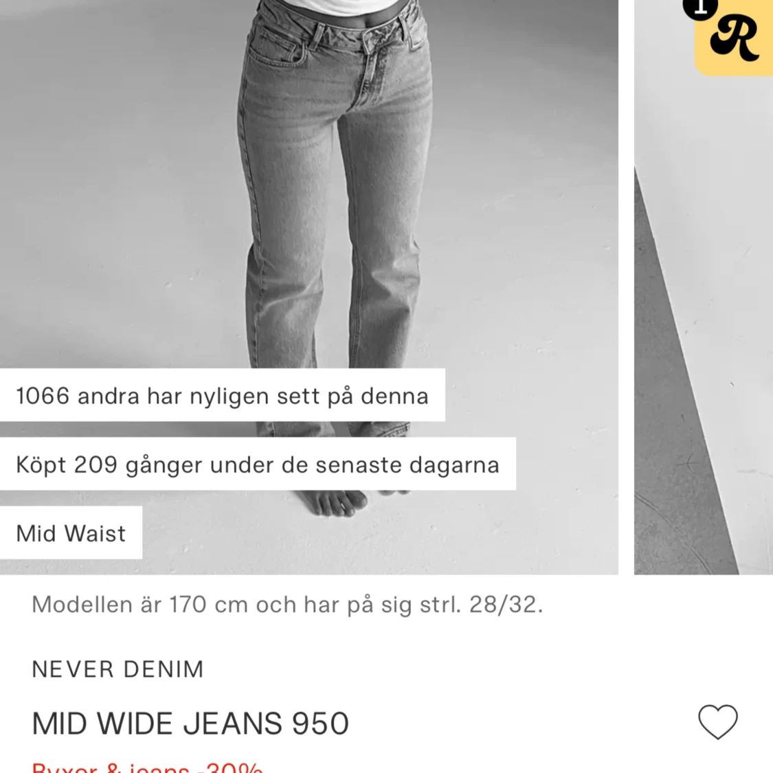 Gråa jeans - 90