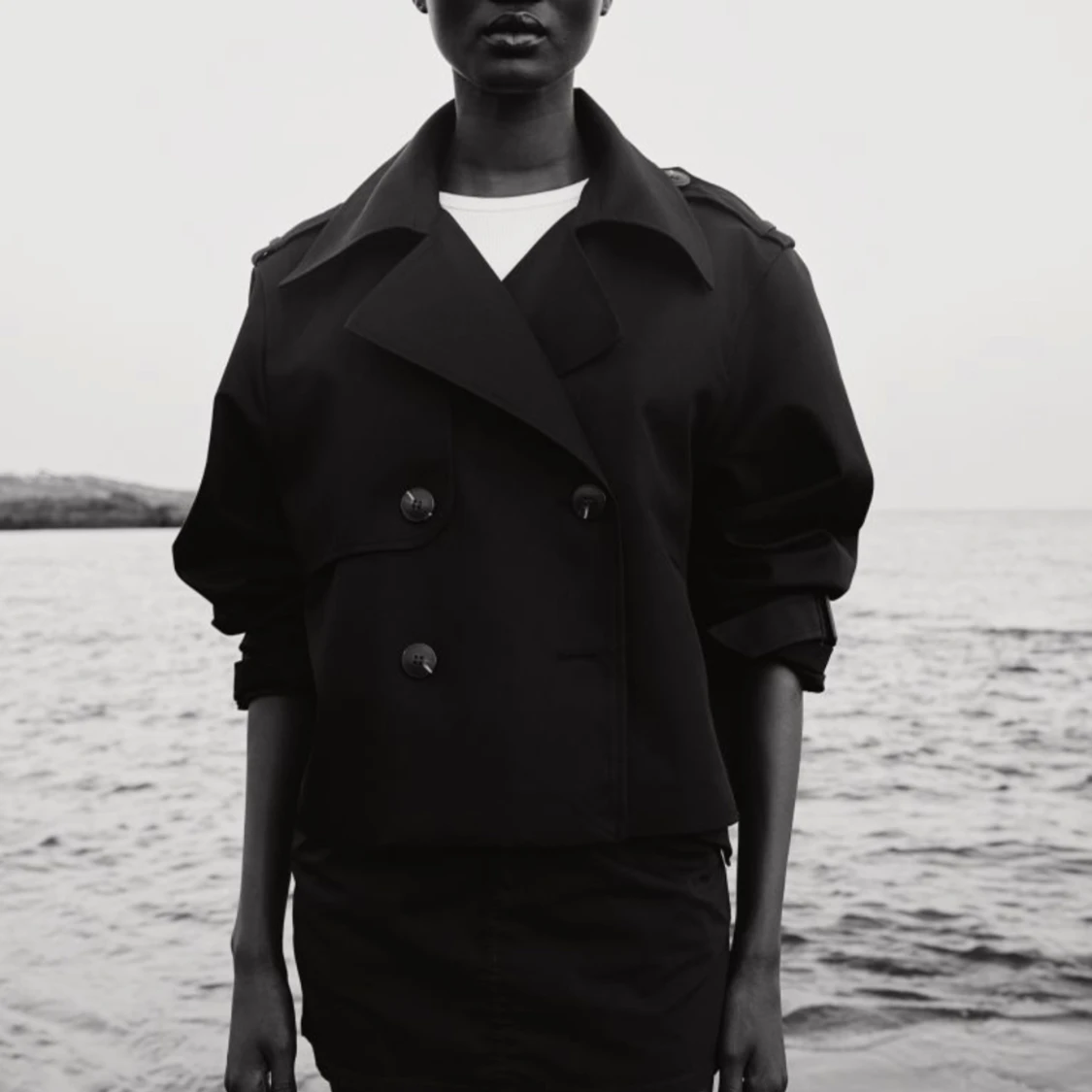 H&M-Svart Jacka i Trench-stil - 2